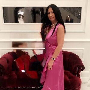 Maje Fuchsia Satin Wedding Gown